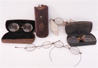 Lot #3057 - (5) pairs of antique spectacles by