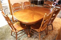 Modern Oak Claw Foot Dining Table