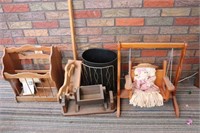 Wooden Crafts, Retro Trash Can