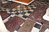 Lot #3149 - (5) wool pile prayer rugs
