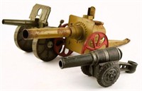 Lot #3151 - (3) Toy artillery cannons: Premier