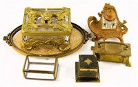 Lot #3166 - Clabard Brass inkwell, antique