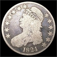 1824 Capped Bust Half Dollar NICELY CIRCULATED
