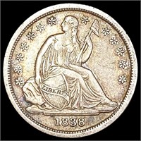 1838 Lg Stars Seated Liberty Dime NICELY CIRCULATE
