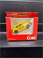 Vintage COKE Coca-Cola Yellow VW Bug MIP MIB