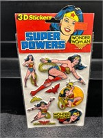 1982 Wonder Woman Puffy Stickers MOC MIP UNUSED!