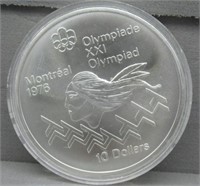 1975 Canadian Silver $10 Olympic Coin.