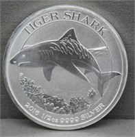 2016 1/2 Oz. Silver Australian Tiger Shark .50