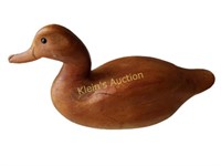 vintage carved wood duck decoy "kent"