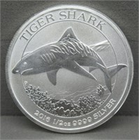 2016 1/2 Oz. Silver Australian Tiger Shark .50