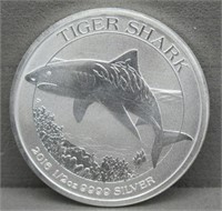 2016 1/2 Oz. Silver Australian Tiger Shark .50