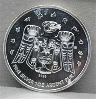 2009 1 Oz. Silver Canadian Vancouver Olympics 5