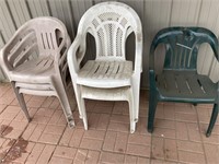 Plastic patio chairs