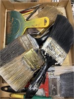 Flat of paint brushes