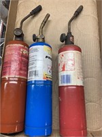 3 propane torches