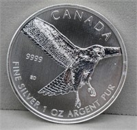 2016 1 Oz. Silver Canadian 5 Dollar Coin.