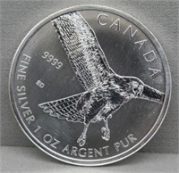 2015 1 Oz. Silver Canadian 5 Dollar Coin.