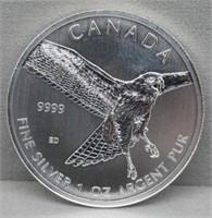 2015 1 Oz. Silver Canadian 5 Dollar Coin.