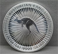 2016 1 Oz. Silver Australian Kangaroo 1 Dollar