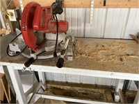 12” compound miter saw w/ attached bench