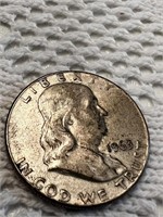 1963 Franklin Half Dollar 50c - 90% Silver
