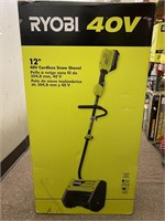 Ryobi 40V 12" Cordless Snow Shovel Kit