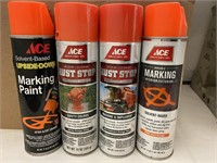 (24)Assorted Marking/Rust Spray Paints Lot-Orange