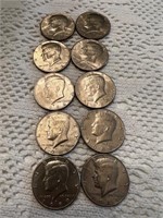 1980s 10 half dollar coins