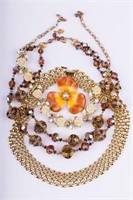 Vintage Gold Tone Necklaces & More