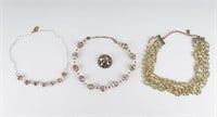 Vintage Gold Tone Necklaces & Scarf Clip