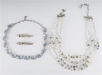 Vintage Rhinestone Necklaces & Hair Clips