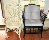 Lot #3611 - Highly decorated white wicker open