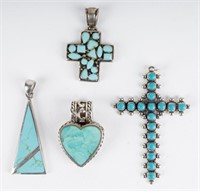 Turquoise & Sterling Silver Pendants