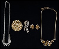 Early Weiss Rhinestones & Pearl Jewelry