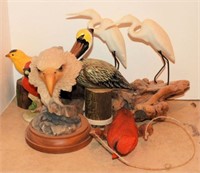 Lot #3646 - Selection of bird carvings and