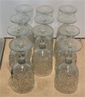 Lot #3648 - (11) pattern glass stems