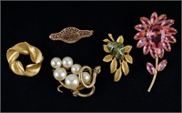 Miriam Haskell Jewelry Brooch plus others