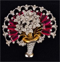 Rare Early Reja Bouquet Brooch