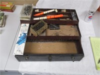 Vintage Tackle Box & Misc Hooks Lures