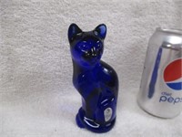 Fenton Cobalt Art Glass Cat