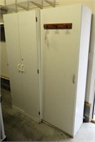 Lot #3698 - White two door cabinet, and white