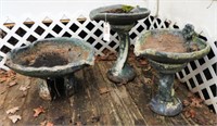 Lot #3701 - 3pc concrete fountain with spitter
