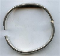 Marked Sterling Bangle Bracelet 5/8" Wide