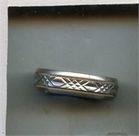Sterling Ring S10 Carved Design