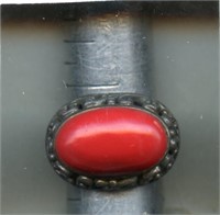 Sterling Red Jasper Stone Ring s5.5