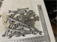Assorted standard combination wrenches