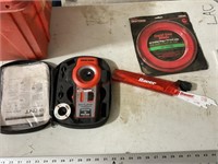 Stud finder, reciprocating saw blades and