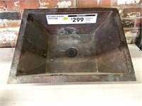 Rectangular Black Copper Sink 18.25” x 14.35”