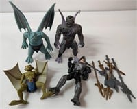 90'S COLLECTION OF GARGOYLES w/ WEAPONS & ARMOR