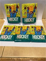 5 packs 1990-91 Hockey Cards